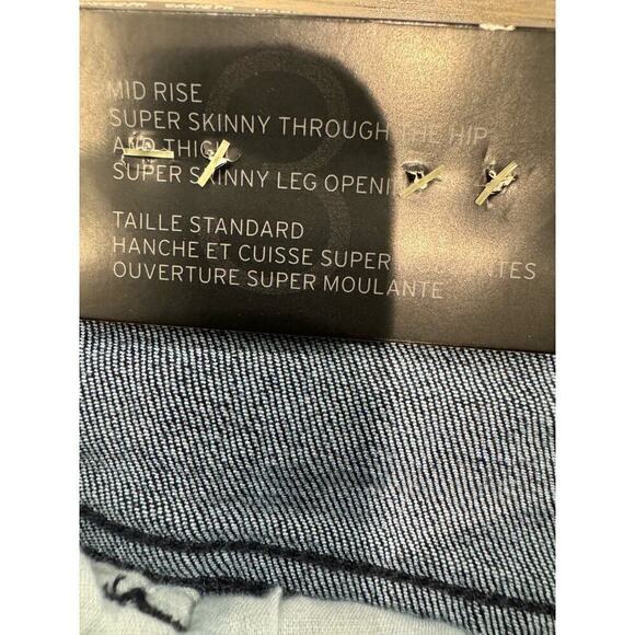 GAP NWT Skinny Legging Jegging Jeans Dark Wash Size 4 / 27R Contrast Cuff - Picture 6 of 7